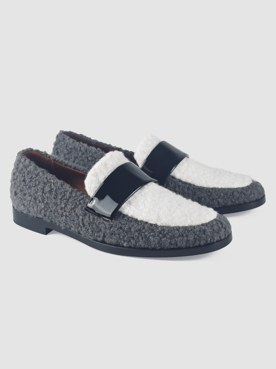 Mocassino teddy grigio - Image 2