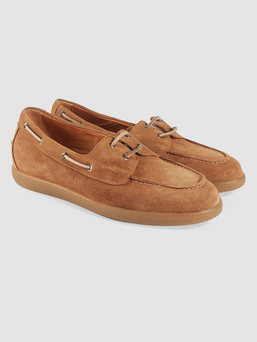 Mocassino barca velour cuoio - immagine 2