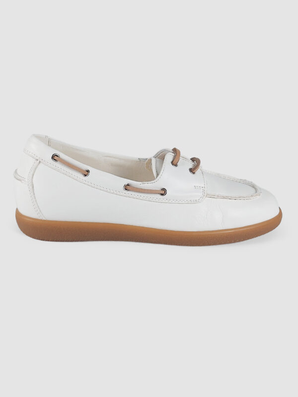 Mocassino barca nappa bianco