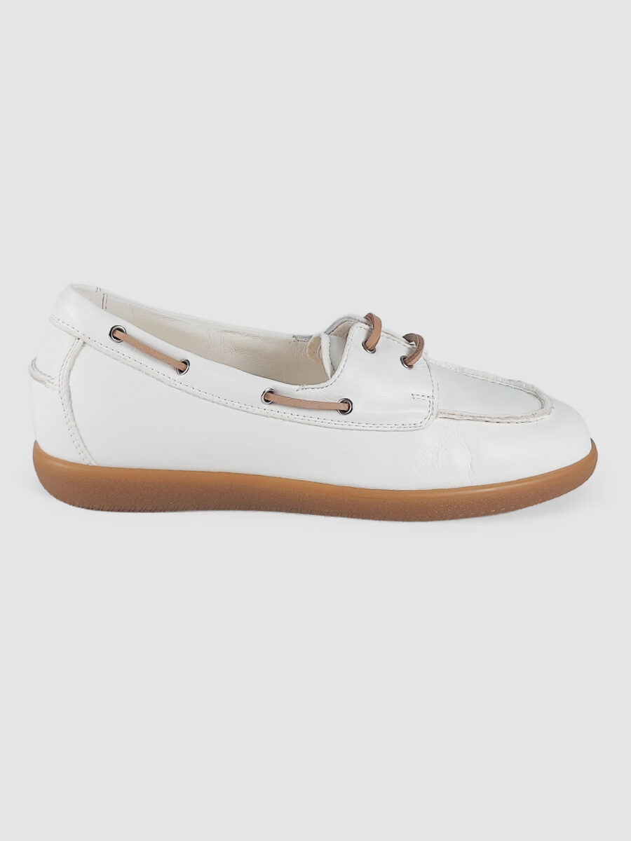 Mocassino barca nappa bianco