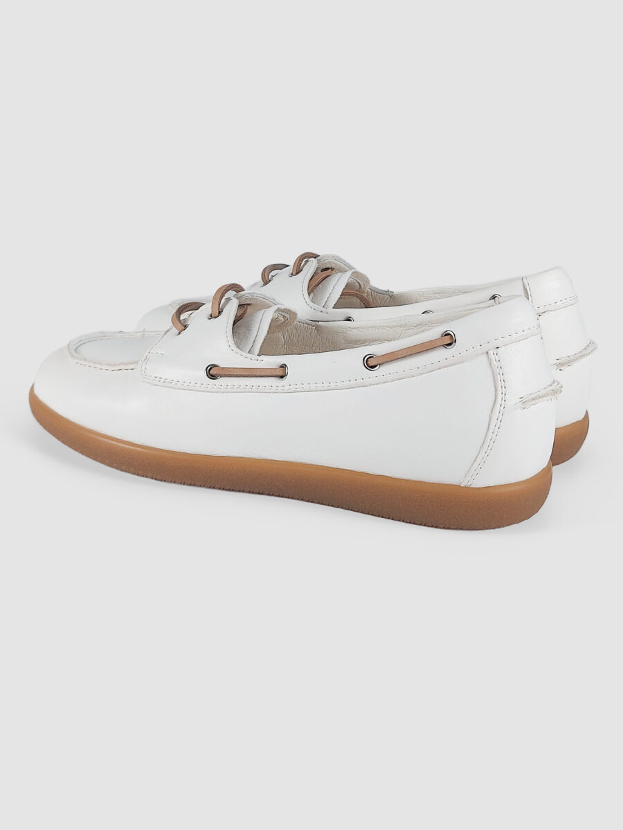 Mocassino barca nappa bianco - immagine 3