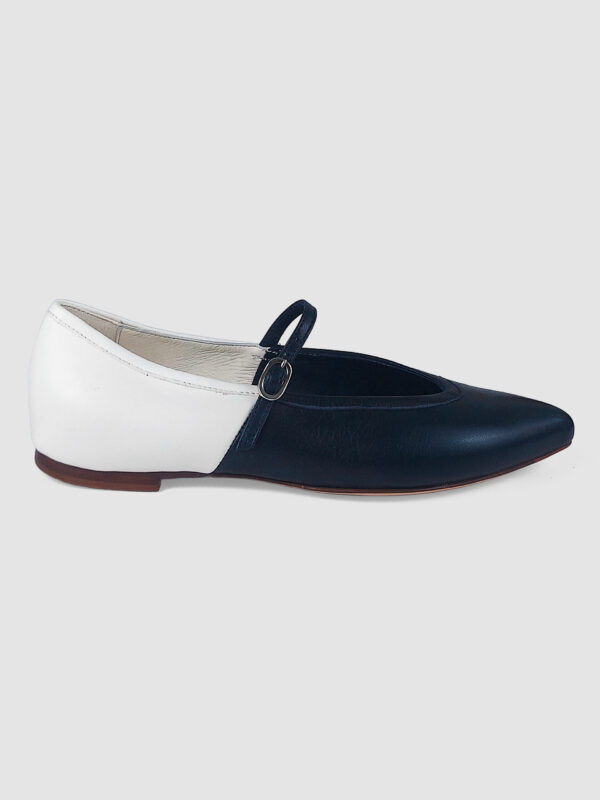 Ballerina Mia nappa bianco/blu