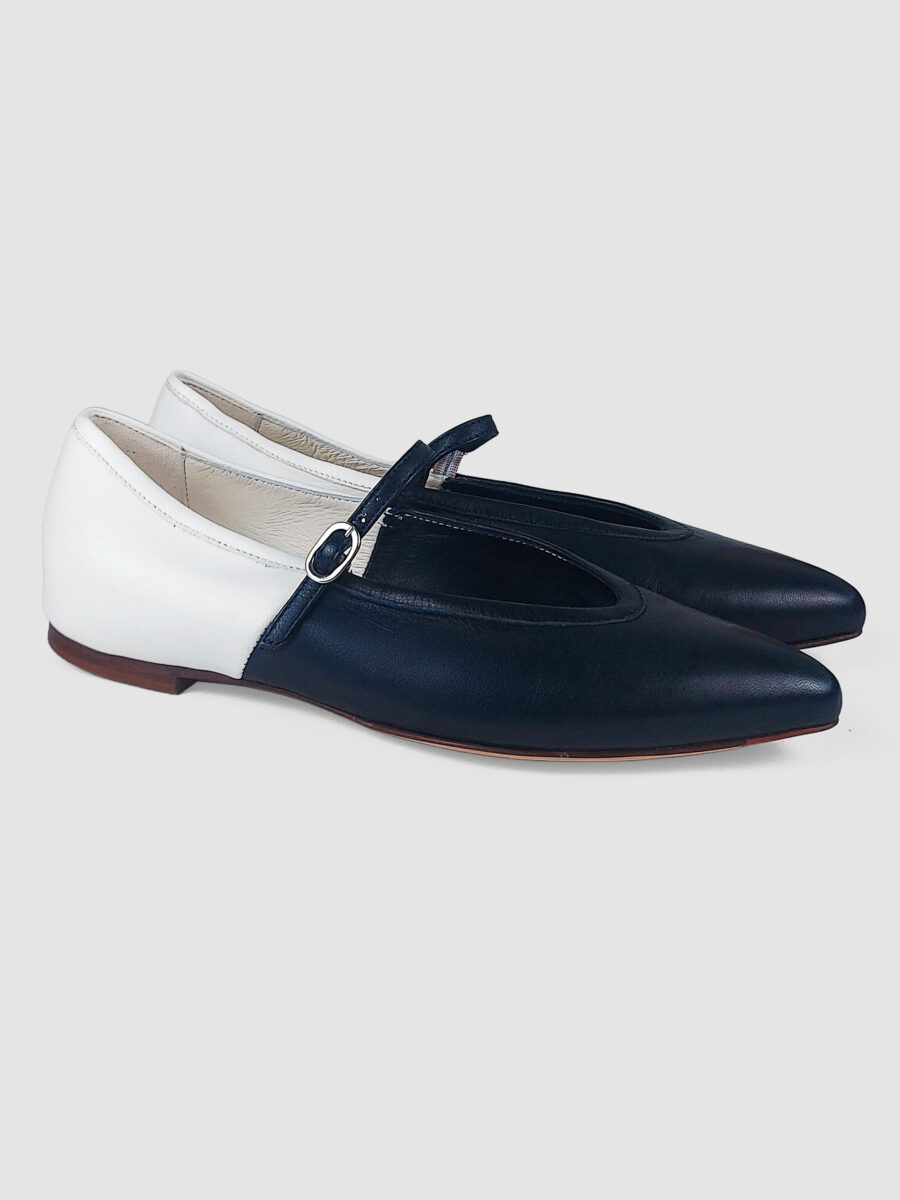 Ballerina Mia nappa bianco/blu - immagine 2