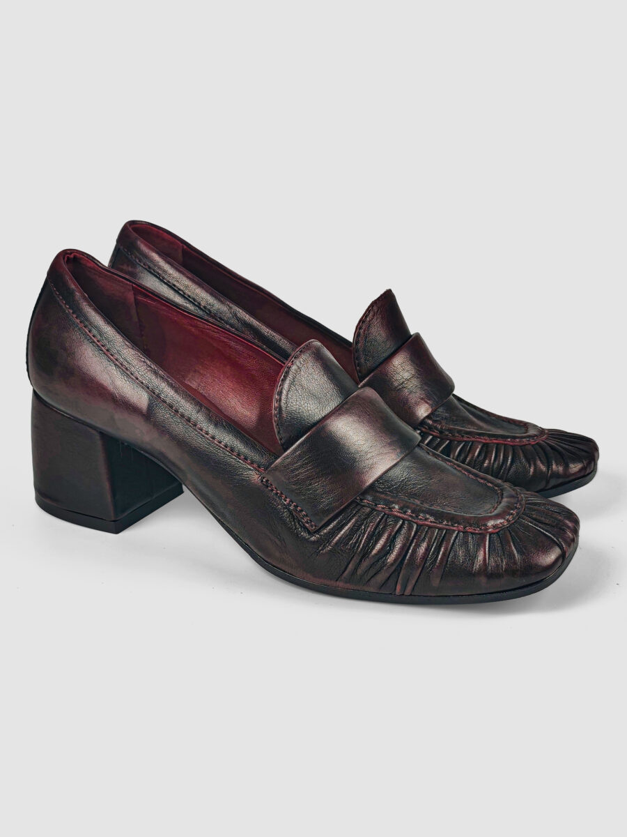 Mocassino nappa sfumata bordeaux - immagine 2