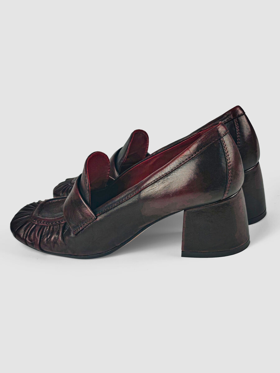 Mocassino nappa sfumata bordeaux - immagine 3