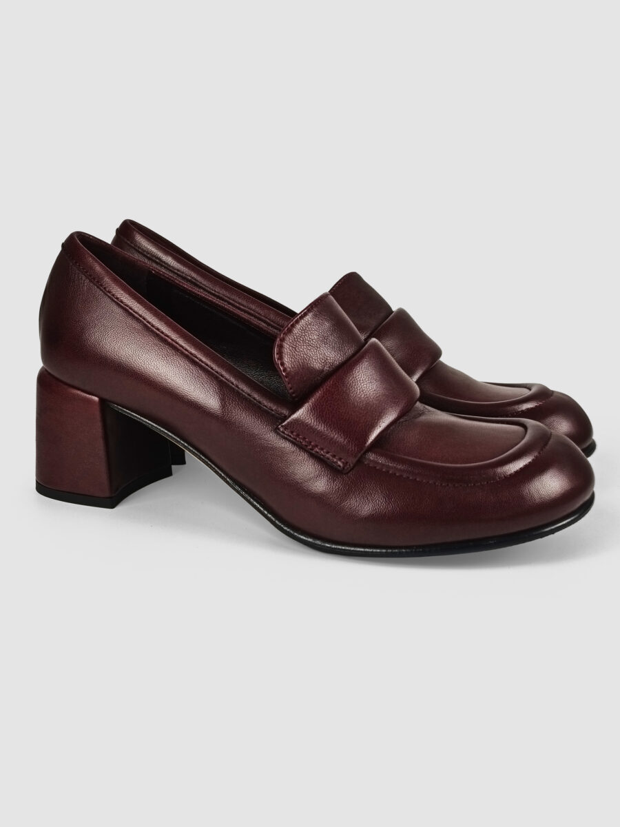 Mocassino nappa bordeaux - immagine 2