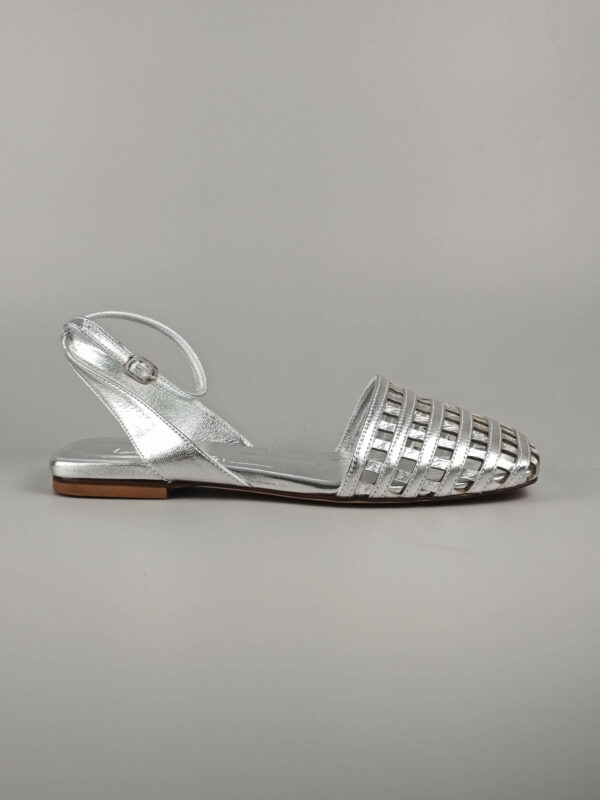 Sandalo laminato argento