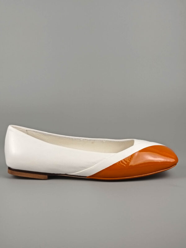 Ballerina nappa glove bianco mattone