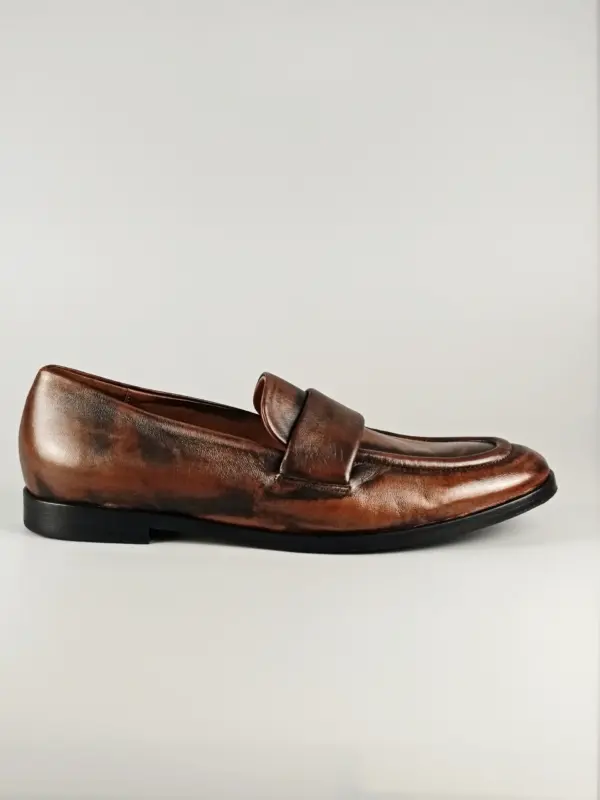 Mocassino nappa spazzolata castoro